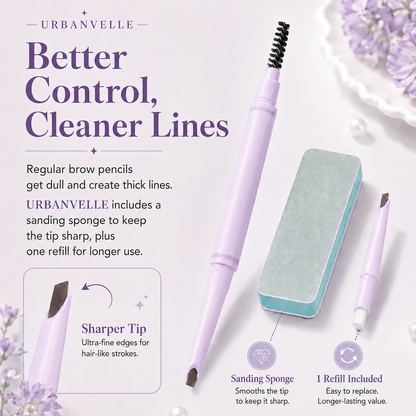 Feather Edge Brow Pencil 3-in-1 Kit (Pencil + Refill + Sanding Sponge)