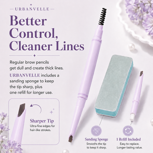 Feather Edge Brow Pencil 3-in-1 Kit (Pencil + Refill + Sanding Sponge)