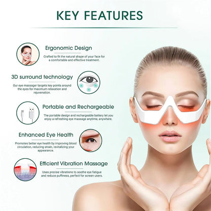 Red Light Therapy Eye Glasses – Reduce Dark Circles & Eye Fatigue